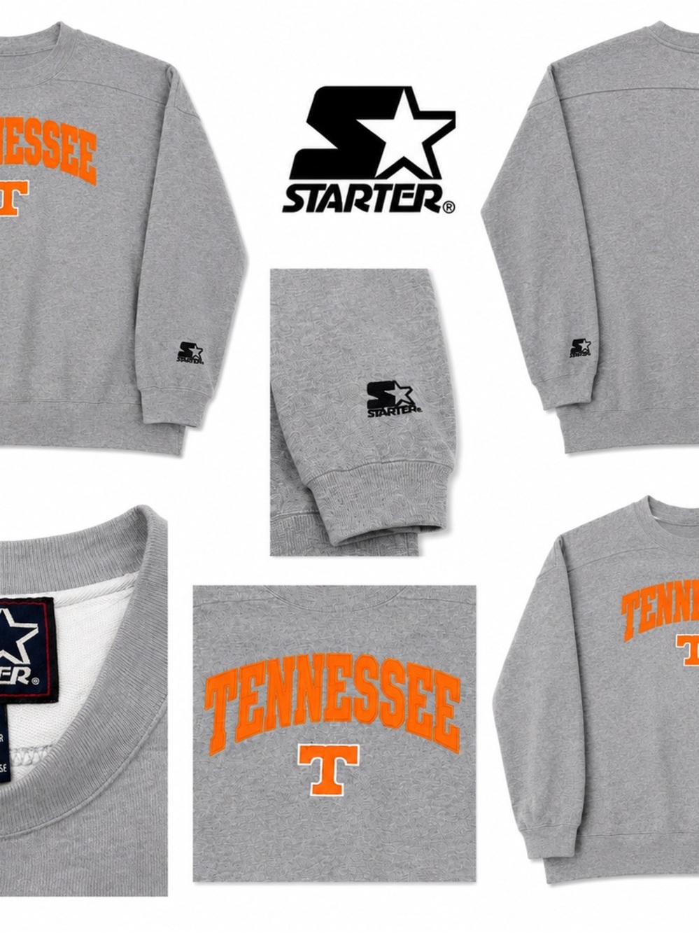 Vintage Starter Tennessee Gray Crewneck Sweatshirt